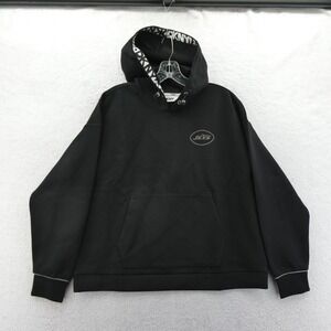 DKNY Hoodie Women Small New York Jets Black Pullover Logo Mid y2k Deadstock